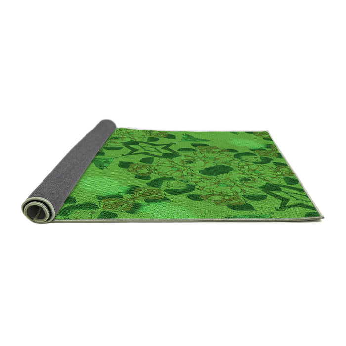 Thickness of Patterned Green Rug, pat3880grn