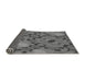 Thickness of Patterned Gunmetal Gray Rug, pat3880gry