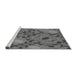 Sideview of Machine Washable Transitional Gunmetal Gray Rug, wshpat3880gry