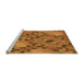 Sideview of Machine Washable Transitional Mahogany Brown Rug, wshpat3880org