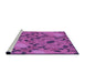 Sideview of Machine Washable Transitional Medium Violet Red Pink Rug, wshpat3880pur