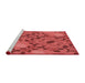 Sideview of Machine Washable Transitional Red Rug, wshpat3880rd