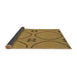 Thickness of Patterned Dark Bisque Brown Rug, pat3881brn