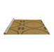 Sideview of Machine Washable Transitional Dark Bisque Brown Rug, wshpat3881brn