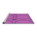 Sideview of Machine Washable Transitional Bright Neon Pink Purple Rug, wshpat3881pur