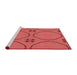 Sideview of Machine Washable Transitional Red Rug, wshpat3881rd