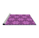 Sideview of Machine Washable Transitional Magenta Pink Rug, wshpat3882pur