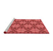 Sideview of Machine Washable Transitional Red Rug, wshpat3882rd