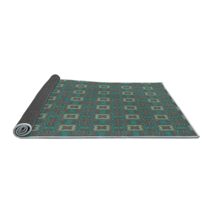 Thickness of Patterned Seafoam Green Rug, pat3886lblu