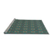 Sideview of Machine Washable Transitional Seafoam Green Rug, wshpat3886lblu