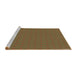 Sideview of Machine Washable Transitional Dark Bronze Brown Rug, wshpat3887brn