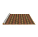 Sideview of Machine Washable Transitional Red Brown Rug, wshpat3888brn