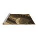 Sideview of Machine Washable Transitional Bronze Brown Rug, wshpat389brn