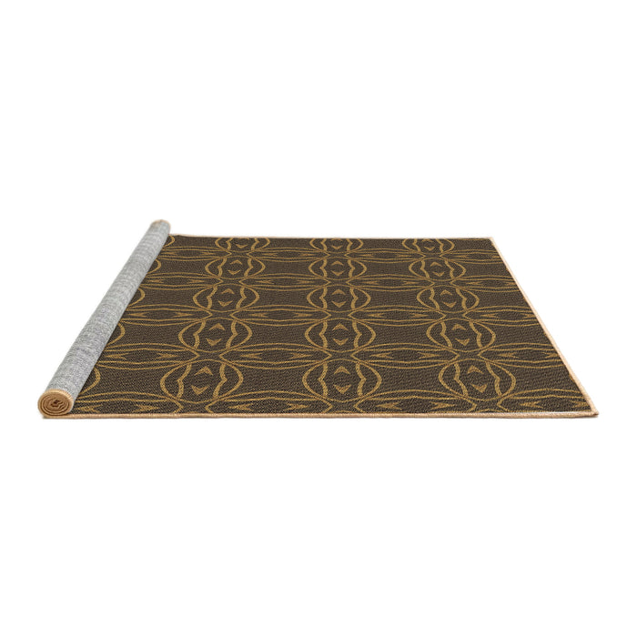 Sideview of Machine Washable Transitional Light Brown Rug, wshpat3891brn