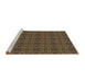 Sideview of Machine Washable Transitional Light Brown Rug, wshpat3891brn