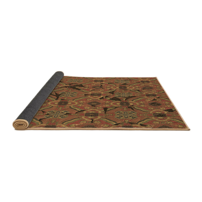 Thickness of Patterned Sedona Brown Rug, pat3892brn