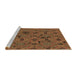 Sideview of Machine Washable Transitional Sedona Brown Rug, wshpat3892brn