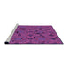 Sideview of Machine Washable Transitional Medium Violet Red Pink Rug, wshpat3892pur