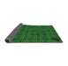 Thickness of Patterned Deep Emerald Green Rug, pat3893grn