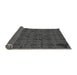 Thickness of Patterned Black Rug, pat3893gry