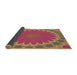 Thickness of Patterned Bronze Brown Rug, pat3894brn