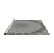 Sideview of Machine Washable Transitional Cloud Gray Rug, wshpat3894gry