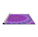 Sideview of Machine Washable Transitional Purple Rug, wshpat3894pur