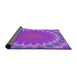 Thickness of Patterned Purple Rug, pat3894pur