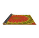 Thickness of Patterned Orange Gold Rug, pat3894yw