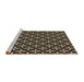 Sideview of Machine Washable Transitional Camel Brown Rug, wshpat3895brn