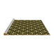 Sideview of Machine Washable Transitional Metallic Gold Rug, wshpat3895yw