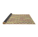 Thickness of Patterned Khaki Gold Rug, pat3896brn