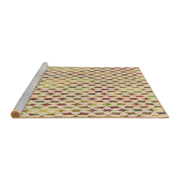 Sideview of Machine Washable Transitional Khaki Gold Rug, wshpat3896brn