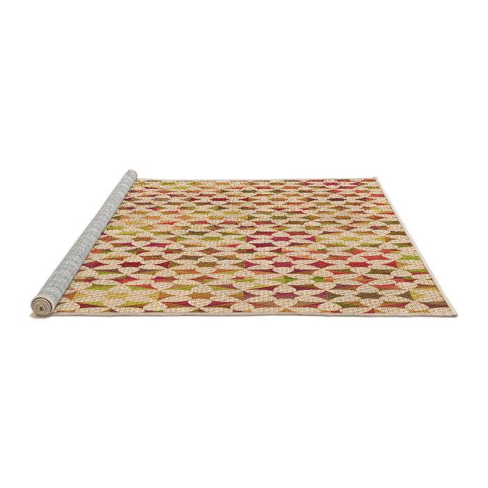 Sideview of Machine Washable Transitional Khaki Gold Rug, wshpat3896org