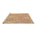 Sideview of Machine Washable Transitional Khaki Gold Rug, wshpat3896org