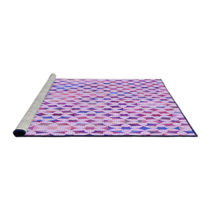 Sideview of Machine Washable Transitional Purple Rug, wshpat3896pur