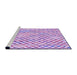 Sideview of Machine Washable Transitional Purple Rug, wshpat3896pur