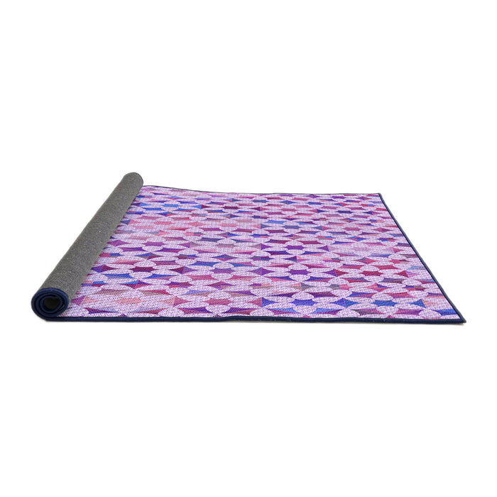 Thickness of Patterned Purple Rug, pat3896pur