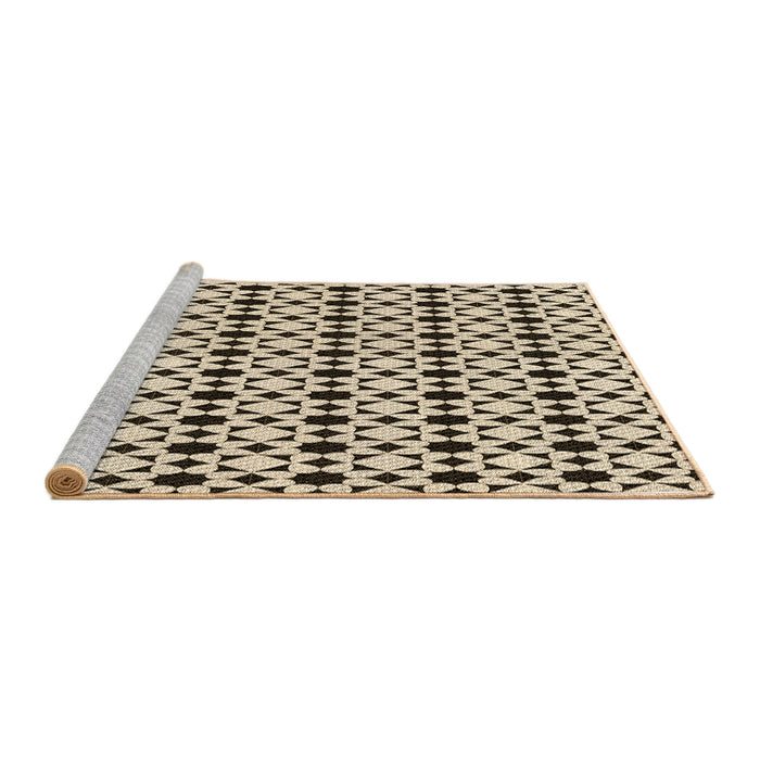 Sideview of Machine Washable Transitional Vanilla Gold Rug, wshpat3897brn