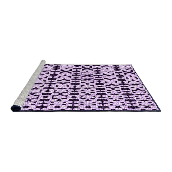 Sideview of Machine Washable Transitional Purple Rug, wshpat3897pur