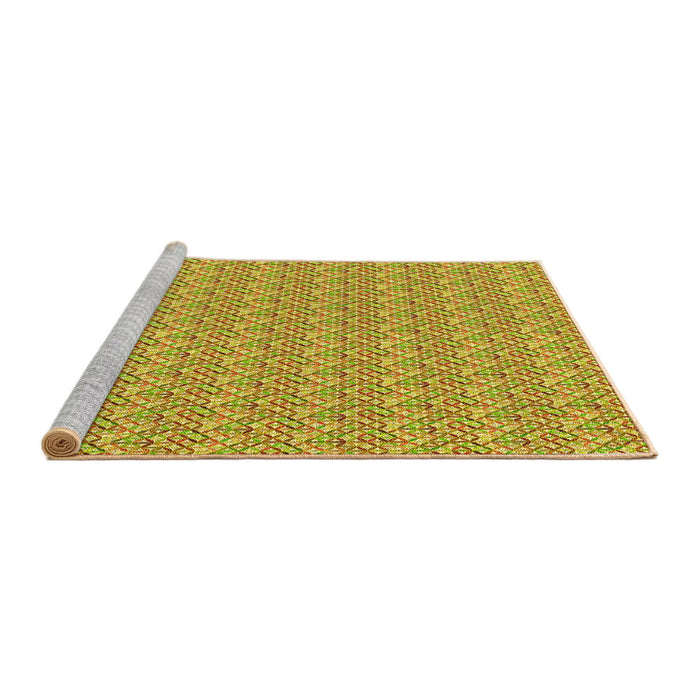 Sideview of Machine Washable Transitional Sedona Brown Rug, wshpat3898yw