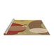 Sideview of Machine Washable Transitional Yellow Rug, wshpat3899brn