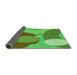 Thickness of Patterned Neon Green Rug, pat3899grn