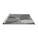 Sideview of Machine Washable Transitional Gray Rug, wshpat3899gry