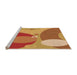 Sideview of Machine Washable Transitional Scarlet Red Rug, wshpat3899org