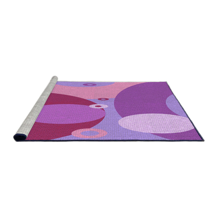 Sideview of Machine Washable Transitional Violet Purple Rug, wshpat3899pur