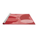 Sideview of Machine Washable Transitional Red Rug, wshpat3899rd