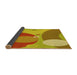 Thickness of Patterned Orange Red Orange Rug, pat3899yw