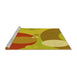 Sideview of Machine Washable Transitional Orange Red Orange Rug, wshpat3899yw