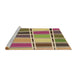 Machine Washable Transitional Ginger Brown Green Rug in a Bedroom, wshpat39brn